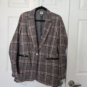 Oversized Plaid Blazer
